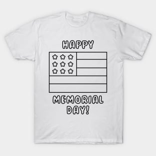 Color Your Own Shirt Memorial Day To Color with Markers For Kids T-Shirt